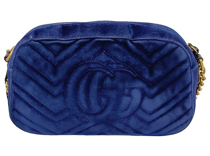 Gucci GG Marmont Matelassé Velvet Medium - vista 2