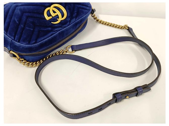 Gucci GG Marmont Matelassé Velvet Medium - vista 3