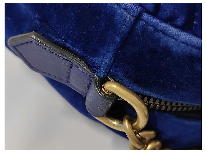 Gucci GG Marmont Matelassé Velvet Medium - vista 5