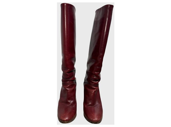 Botas Chloé bordeaux T.38 - vista 3