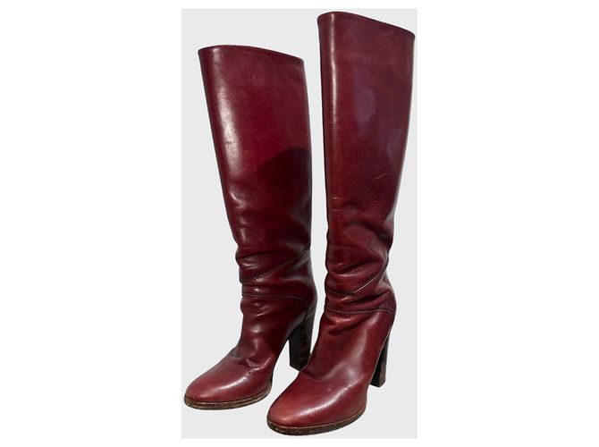 Botas Chloé bordeaux T.38 - vista 4