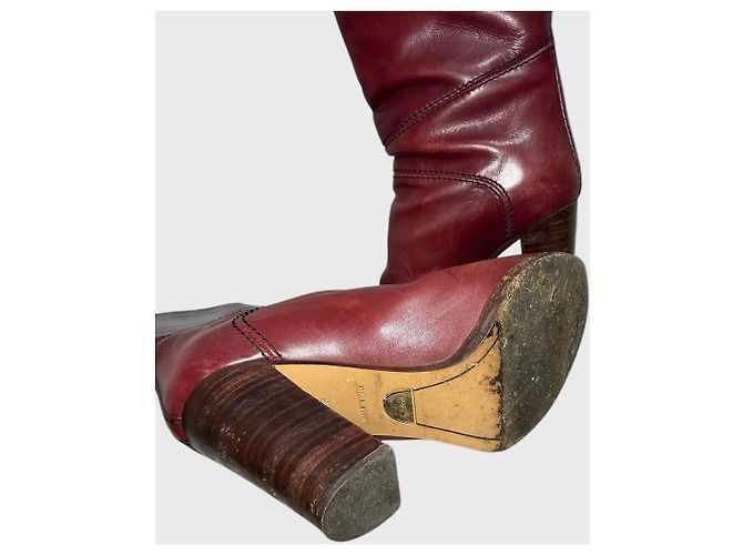 Botas Chloé bordeaux T.38 - vista 7