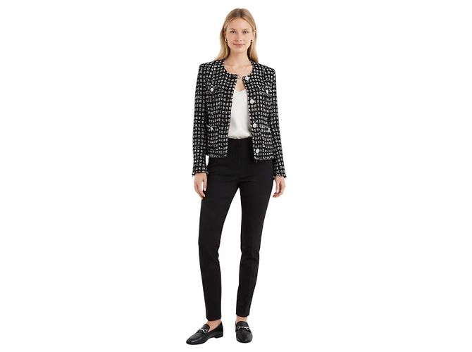 Chaqueta de tweed Tetys Iro Black / White con bordes deshilachados - vista 5