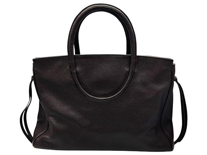 Borsa Carryall Maude in pelle Caviar Espresso Staud - vista 3