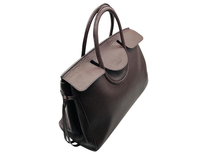 Borsa Carryall Maude in pelle Caviar Espresso Staud - vista 5