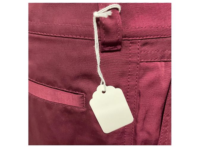 Pantalones Relaxed Fit borgoña Dries Van Noten con cinturón - vista 5