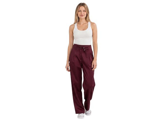 Dries Van Noten Relaxed Fit Hose in Burgundrot mit Gürtel - Ansicht 6