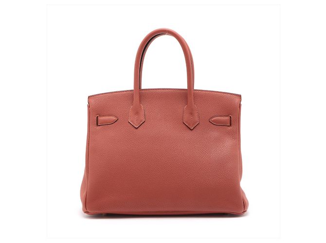 Hermès Borsa a mano Birkin 30 in pelle Taurillon Clemence Brique - vista 2