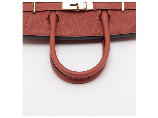 Hermès Borsa a mano Birkin 30 in pelle Taurillon Clemence Brique - vista 5