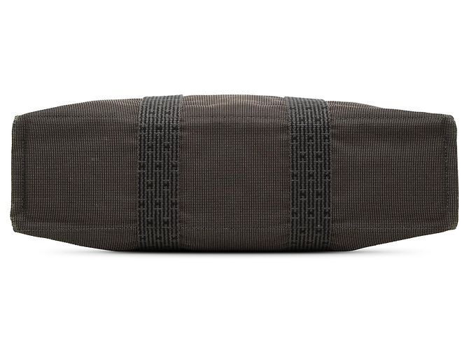 Borsa Tote Hermès Herline MM in tela grigia - vista 3