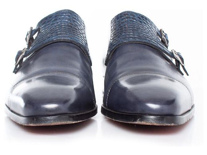 Santoni, scarpe double monk strap - vista 4