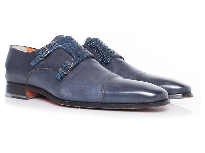 Santoni, scarpe double monk strap - vista 5