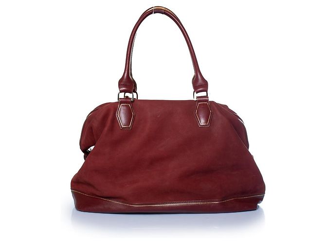 Longchamp, red suede legend bag - view 2