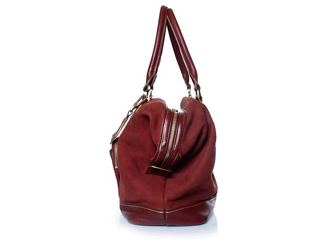 Longchamp, red suede legend bag - view 5