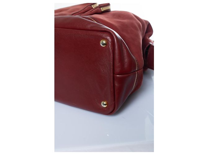 Longchamp, red suede legend bag - view 6