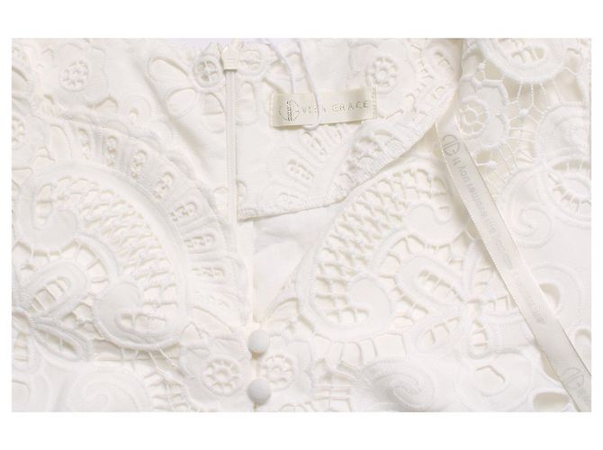Autre Marque Vita Grace, Camille Cutwork Dream Kleid in Weiß - Ansicht 5