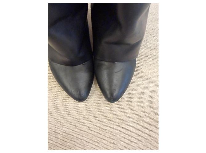 Givenchy Shark Botas em Couro Preto - vista 4