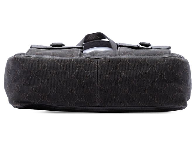 Borsa Tote Gucci GG Denim Abbey con anello a D e tasca, marrone - vista 3