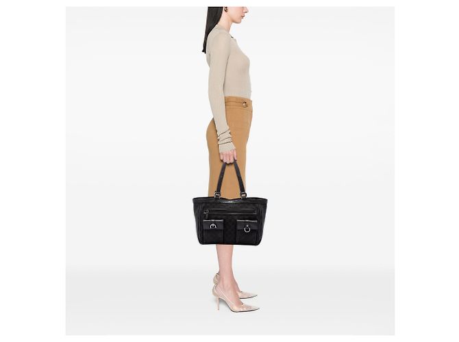 Borsa Tote Gucci GG Denim Abbey con anello a D e tasca, marrone - vista 6