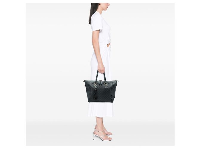 Borsa Gucci Guccissima con charm, Verde - vista 5