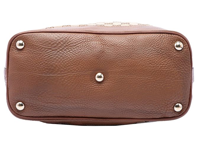 Borsa Dome Medium GG Canvas con charm Gucci Beige - vista 3