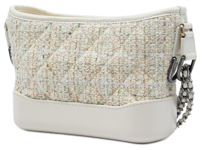 Borsa a tracolla Gabrielle Small in tweed e vitello marrone Chanel - vista 2