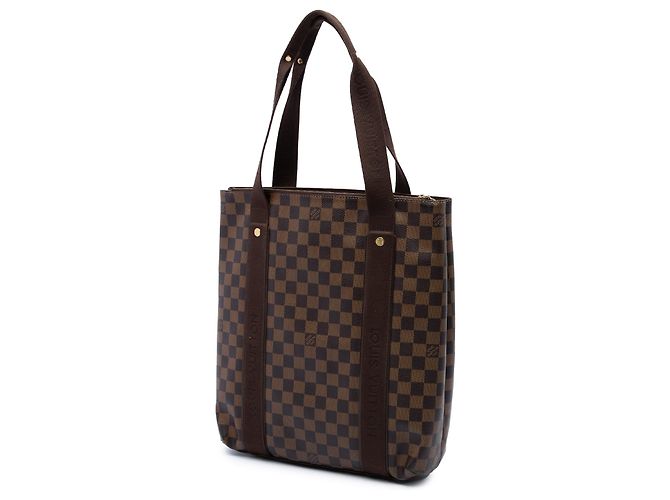 Borsa Tote Louis Vuitton Damier Ebene Cabas Beaubourg Marrone - vista 2