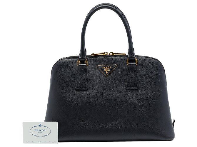 Borsa Prada Medium Saffiano Lux Promenade Nera - vista 7