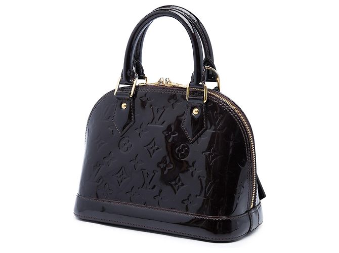 Borsa Satchel Louis Vuitton Monogram Vernis Alma BB Viola - vista 2