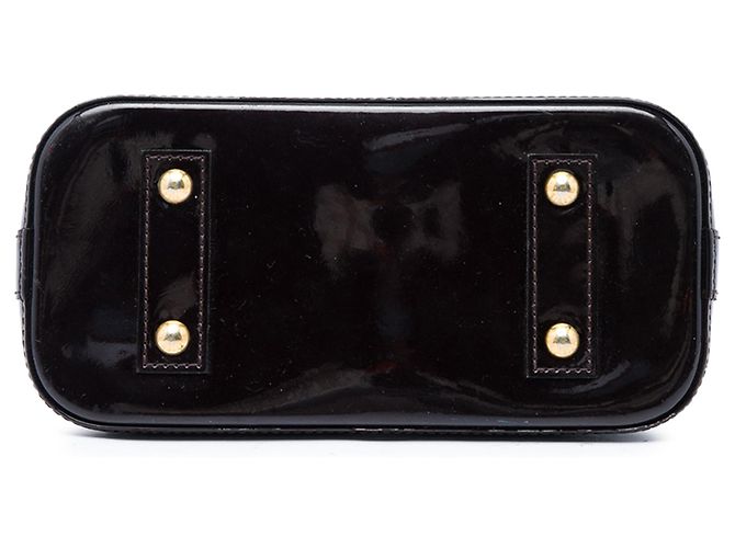 Borsa Satchel Louis Vuitton Monogram Vernis Alma BB Viola - vista 3