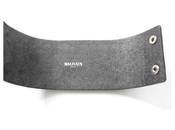 Balmain Bracelete de Couro e Cristais - vista 4