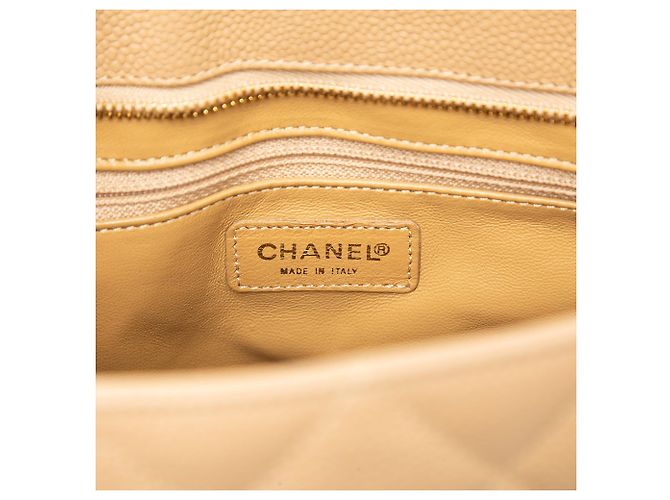Borsa Tote Chanel Caviar Medallion Beige - vista 5