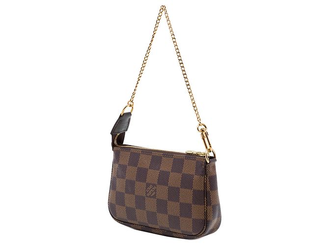 Borsa a mano Louis Vuitton Damier Ebene Mini Pochette Accessoires Marrone - vista 2