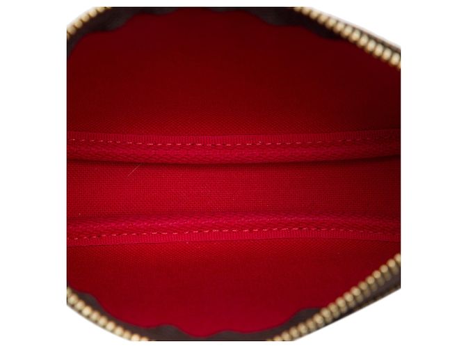 Borsa a mano Louis Vuitton Damier Ebene Mini Pochette Accessoires Marrone - vista 4