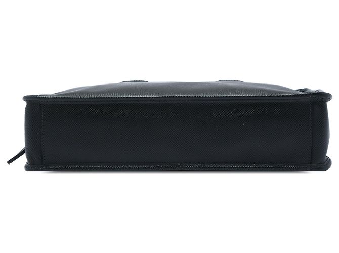 Sac business Prada Saffiano noir - vue 3