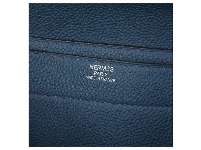 Sac à dépêches Borsa da Lavoro Hermès Togo Casaque Sac a Depeches 38 Blu - vista 5