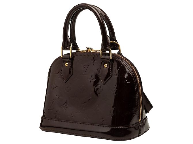 Borsa Satchel Alma BB Louis Vuitton Monogram Vernis Viola - vista 2
