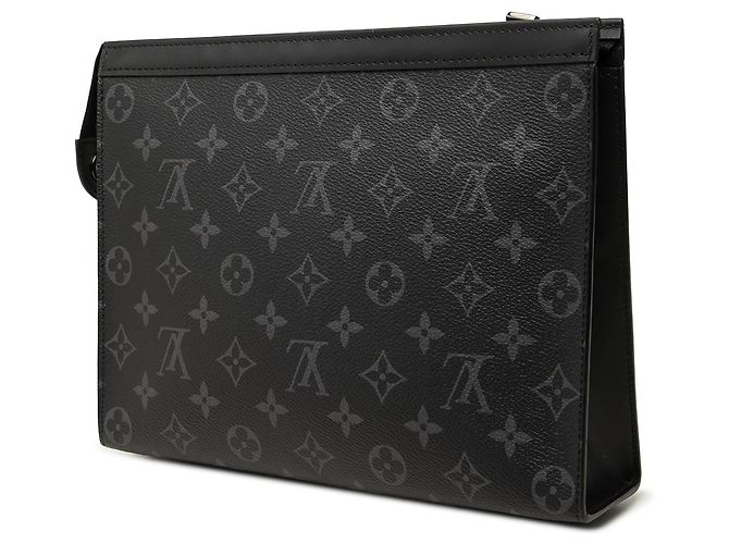 Borsa a pochette Louis Vuitton Monogram Eclipse Pochette Voyage MM nera - vista 2