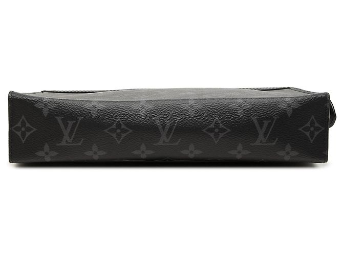 Borsa a pochette Louis Vuitton Monogram Eclipse Pochette Voyage MM nera - vista 3