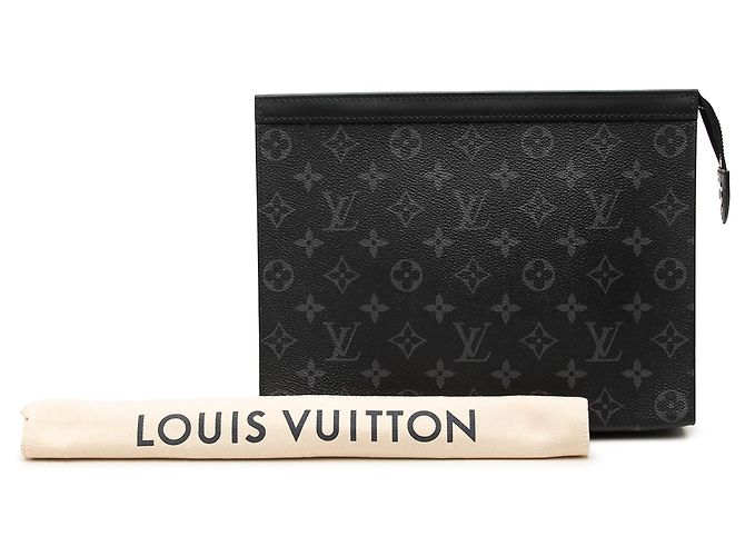 Borsa a pochette Louis Vuitton Monogram Eclipse Pochette Voyage MM nera - vista 7