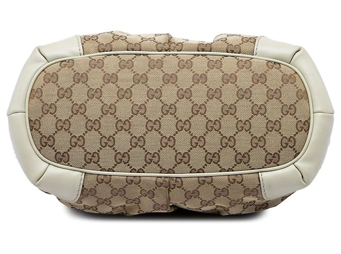 Borsa Satchel Gucci GG Canvas Sukey Bianca - vista 3
