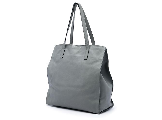 Bolso Tote Satchel Prada Medium Saffiano Gris - vista 2