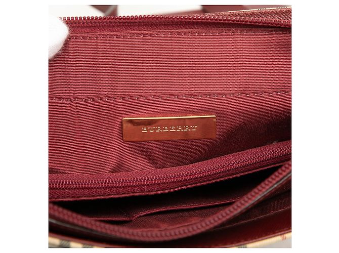 Borsa a tracolla Burberry House Check Canvas Beige - vista 5