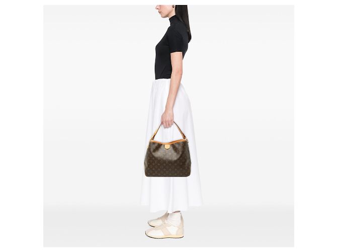 Borsa a tracolla Louis Vuitton Monogram Delightful MM Marrone - vista 6