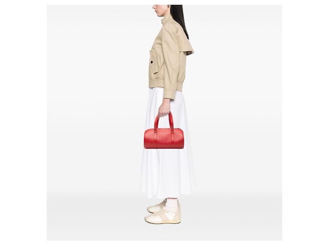 Borsa Louis Vuitton Epi Soufflot rossa - vista 7