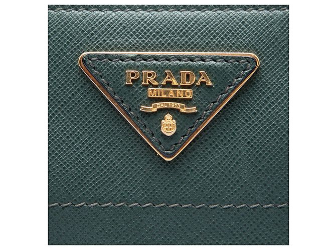 mala Prada Saffiano Soft Triple Pocket Verde - vista 5