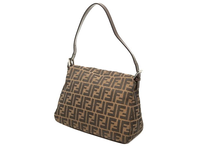Borsa a tracolla Fendi Zucca Canvas Mamma Forever Marrone - vista 2
