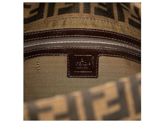 Borsa a tracolla Fendi Zucca Canvas Mamma Forever Marrone - vista 7