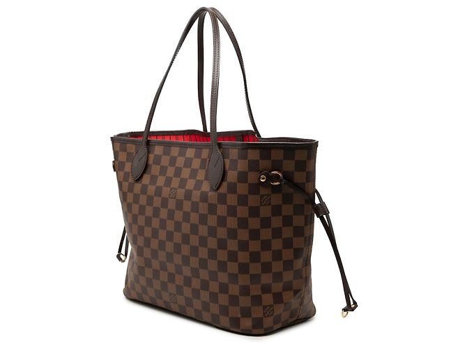 Borsa Tote Louis Vuitton Damier Ebene Neverfull MM Marrone - vista 2