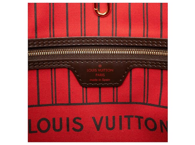 Borsa Tote Louis Vuitton Damier Ebene Neverfull MM Marrone - vista 5